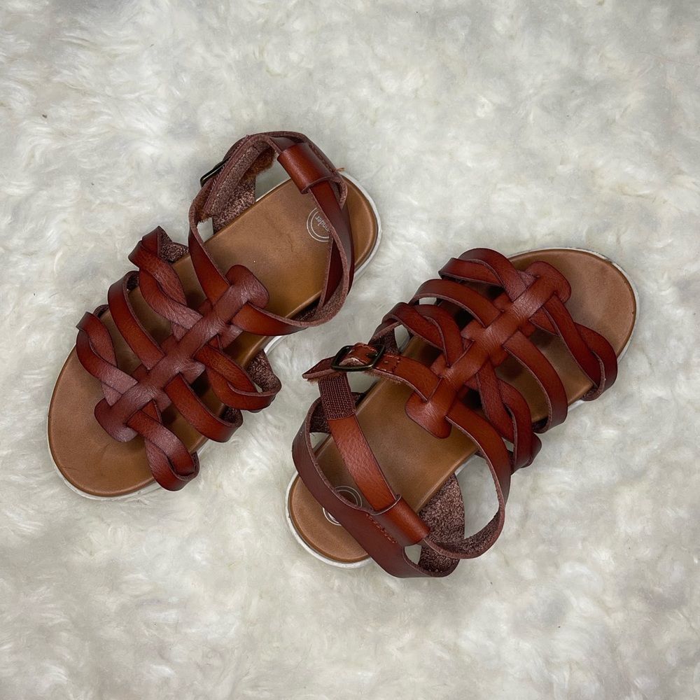Toddler girls brown sandals size 10